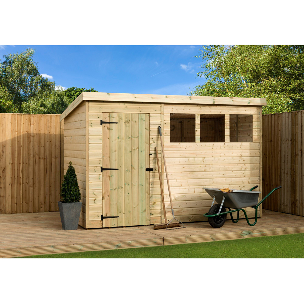 Empire Sheds 1500 10 x 3ft Tongue and Groove Pent Garden Shed Image 2