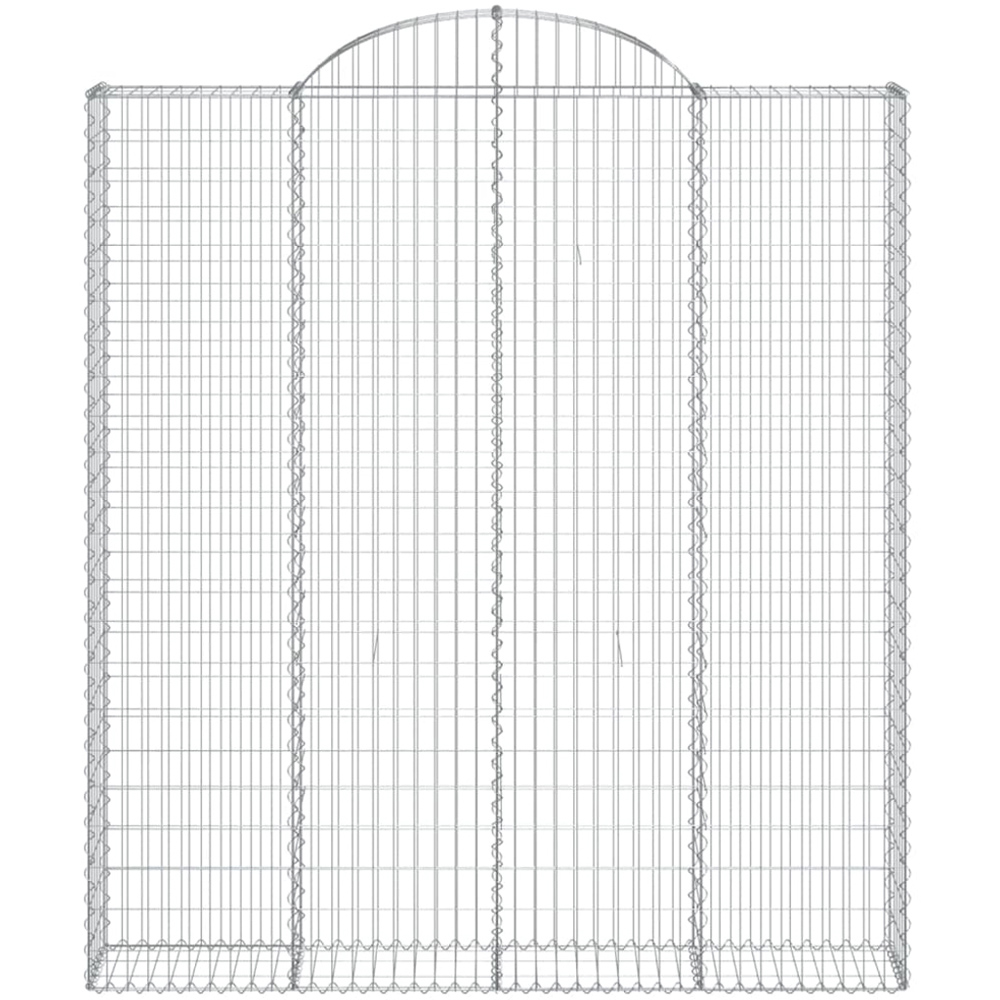 vidaXL Silver Galvanised Iron Gabion Basket 200 x 30 x 220/240cm 6 Pack Image 2