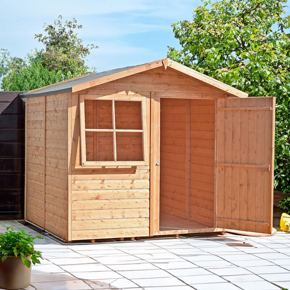 Shire Abri 7 x 7ft Dip Treated Wooden Shiplap Shed Image 2