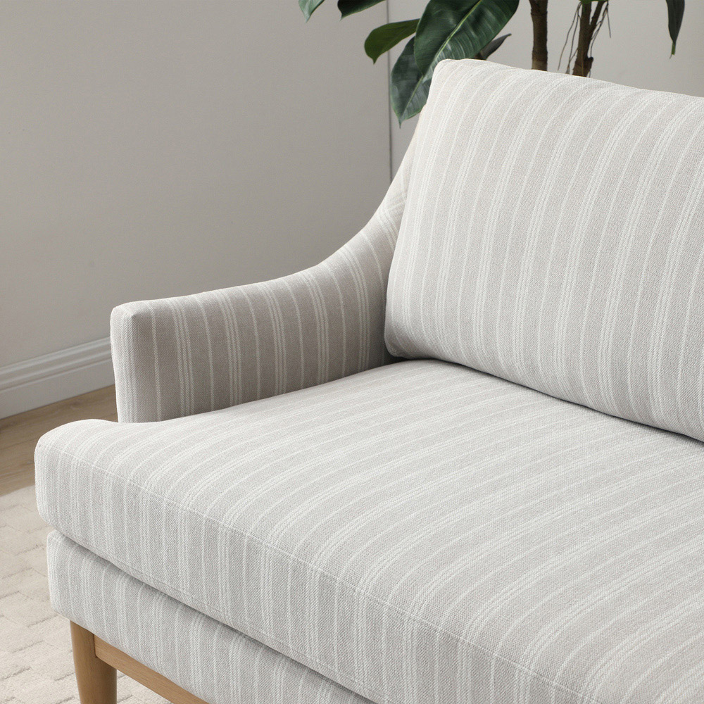 Brody 2 Seater Natural Stripe Chenille Sofa Image 6