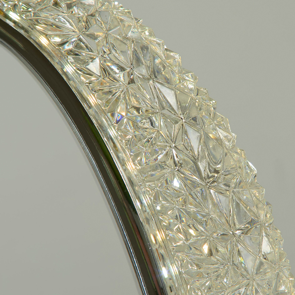 Lighting Collection Chrome Crystal Loop Rechargeable LED Table Lamp Image 4