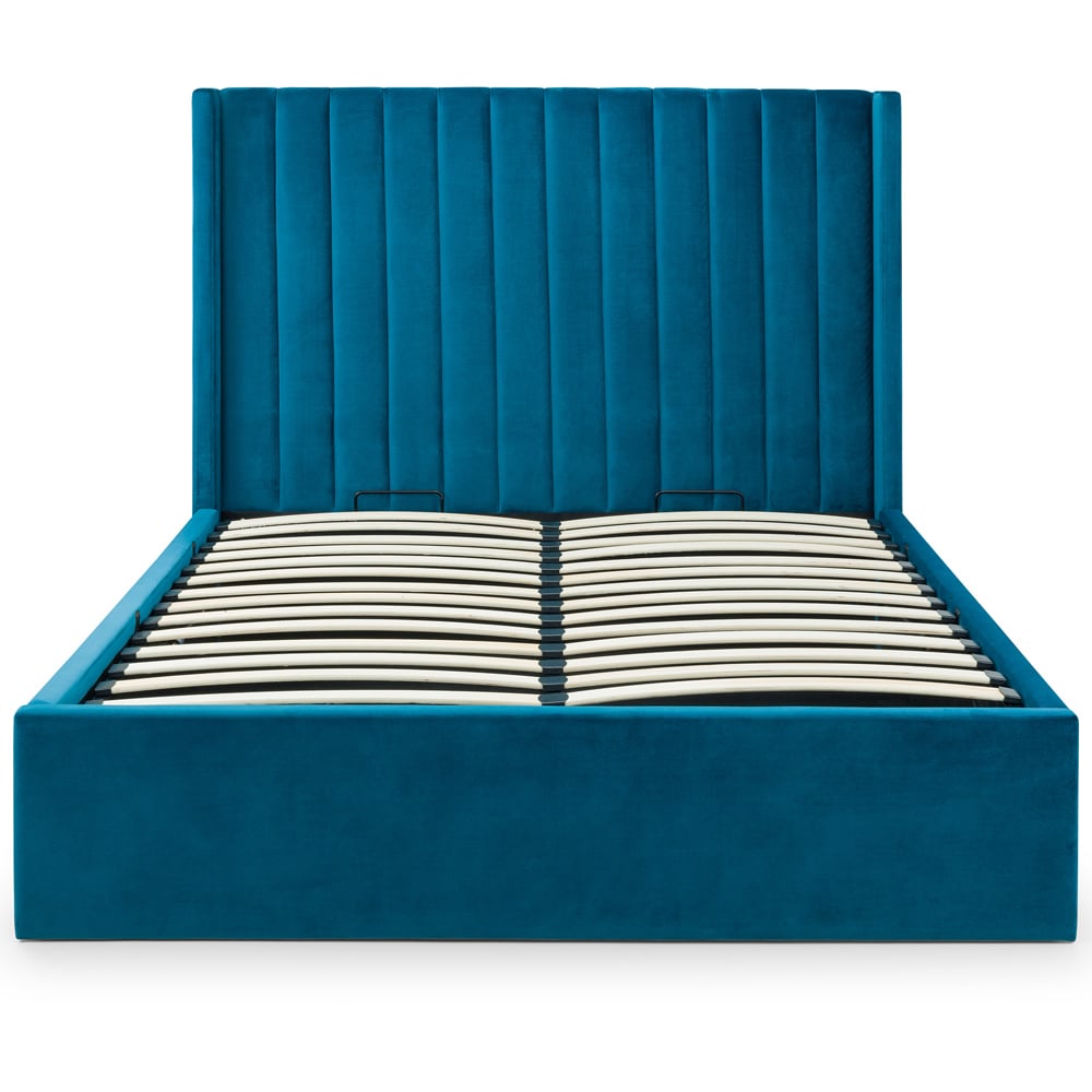 Julian Bowen Langham Super King Teal Storage Ottoman Bed Image 6