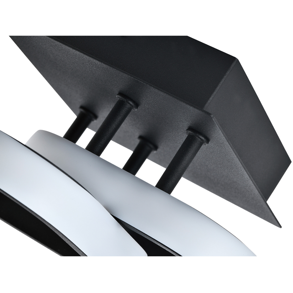 Happy Homewares Double Head Matt Black LED Ceiling Light Image 3
