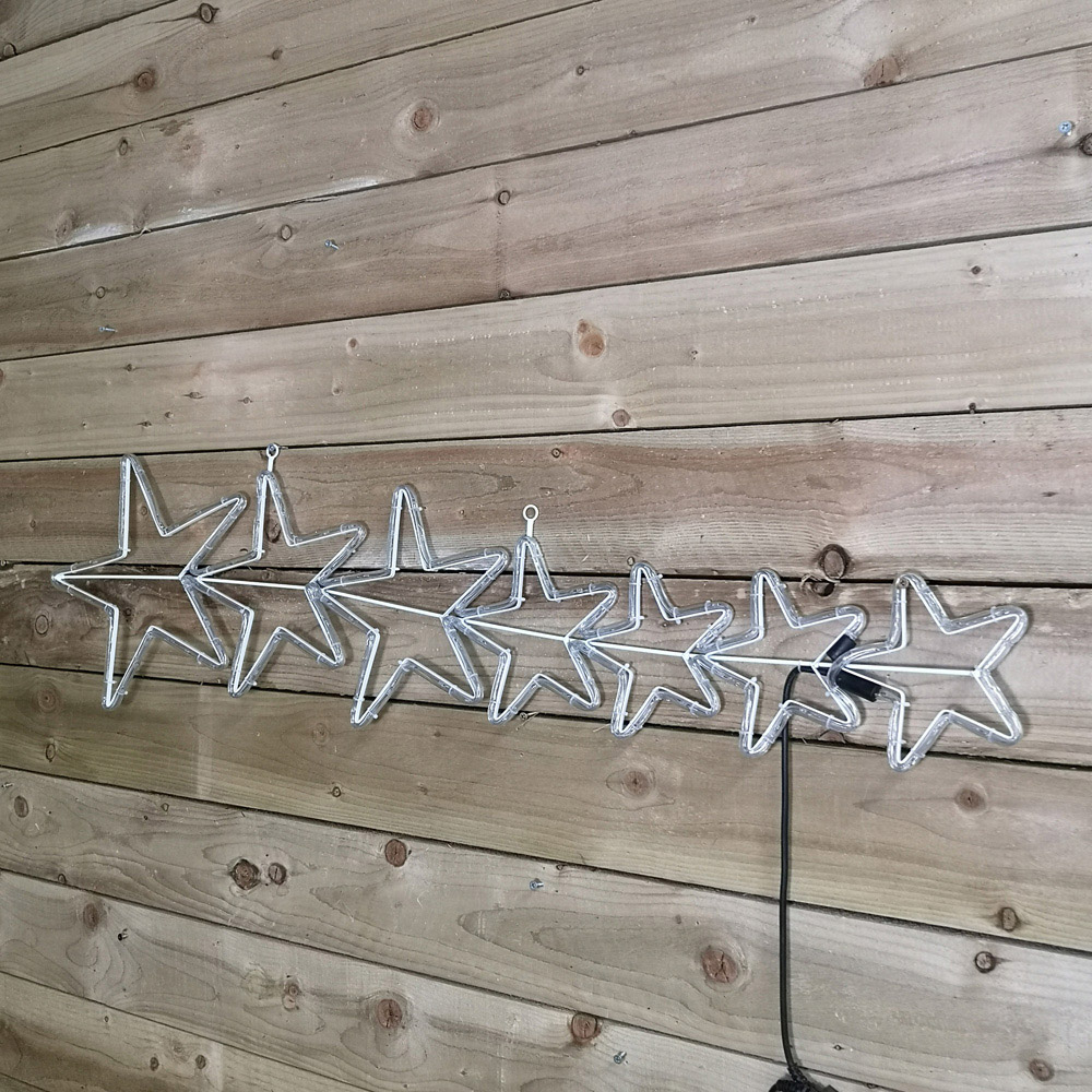Samuel Alexander 7 Star Silhouette LED Rope Light Christmas Decoration 120cm Image 5