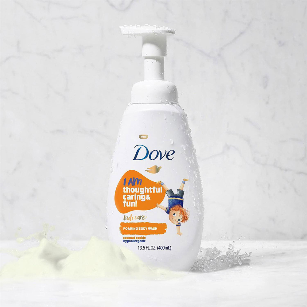 Dove Kids Care Coconut Cookie Hypoallergenic Foaming Body Wash 400ml 8 Pack Image 2