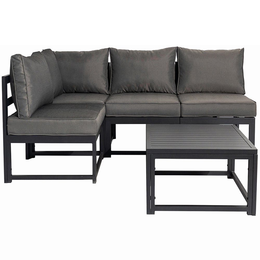 Furniture One 4 Seater L Shape Aluminium Garden Corner Sofa Set Image 3