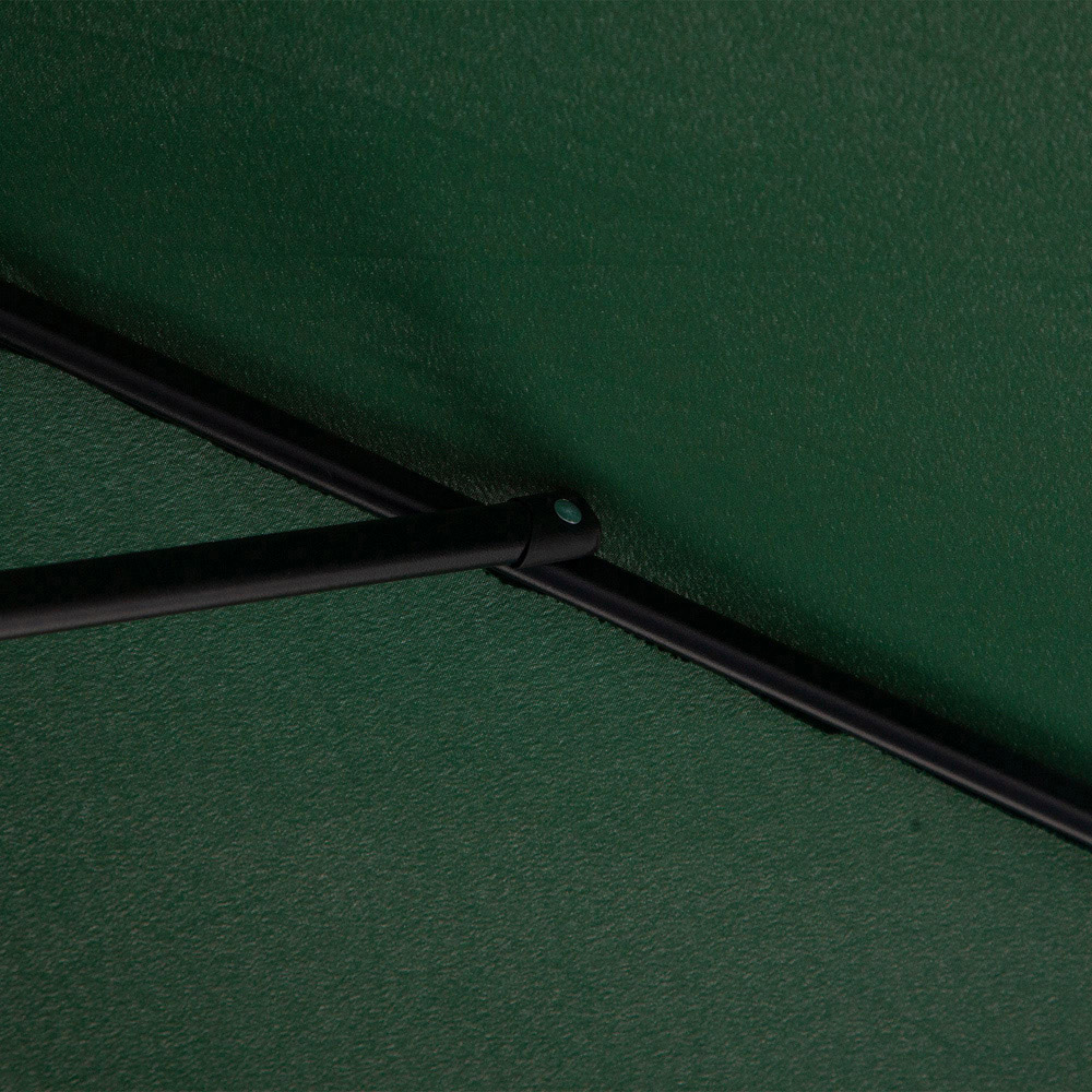 Outsunny Green Crank Handle Half Parasol 2.3m Image 3