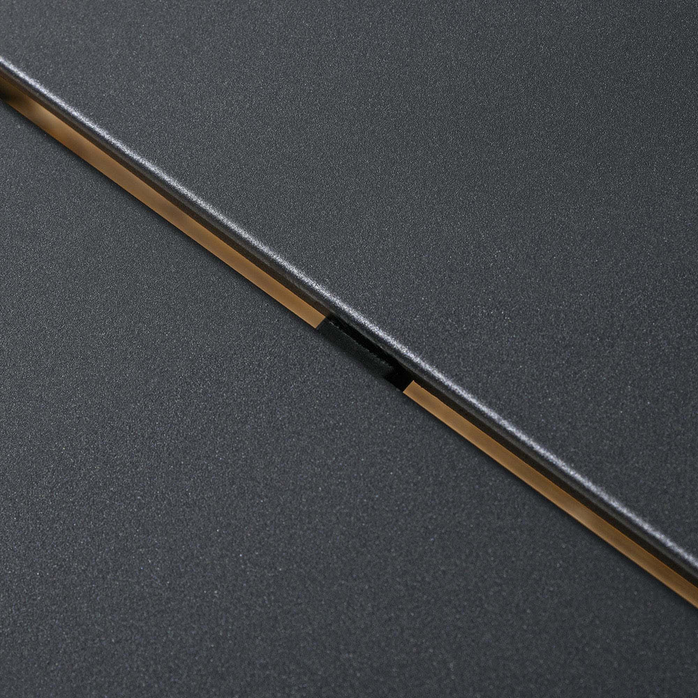 Outsunny Metal 6 Seater Garden Dining Set with Umbrella Hole Black Image 3