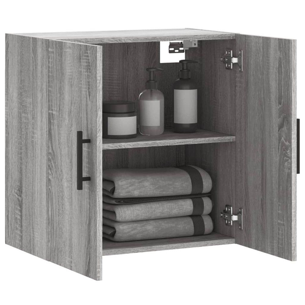 vidaXL 2 Door Grey Sonoma Wall Cabinet Image 4