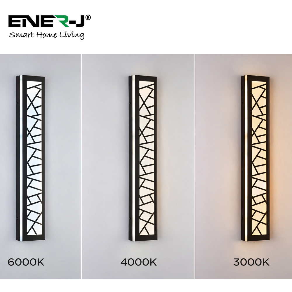 ENER-J PrismGrid 30W CCT Adjustable and Dimming Geometrical Acrylic LED Wall Light 60 x 11cm Image 3
