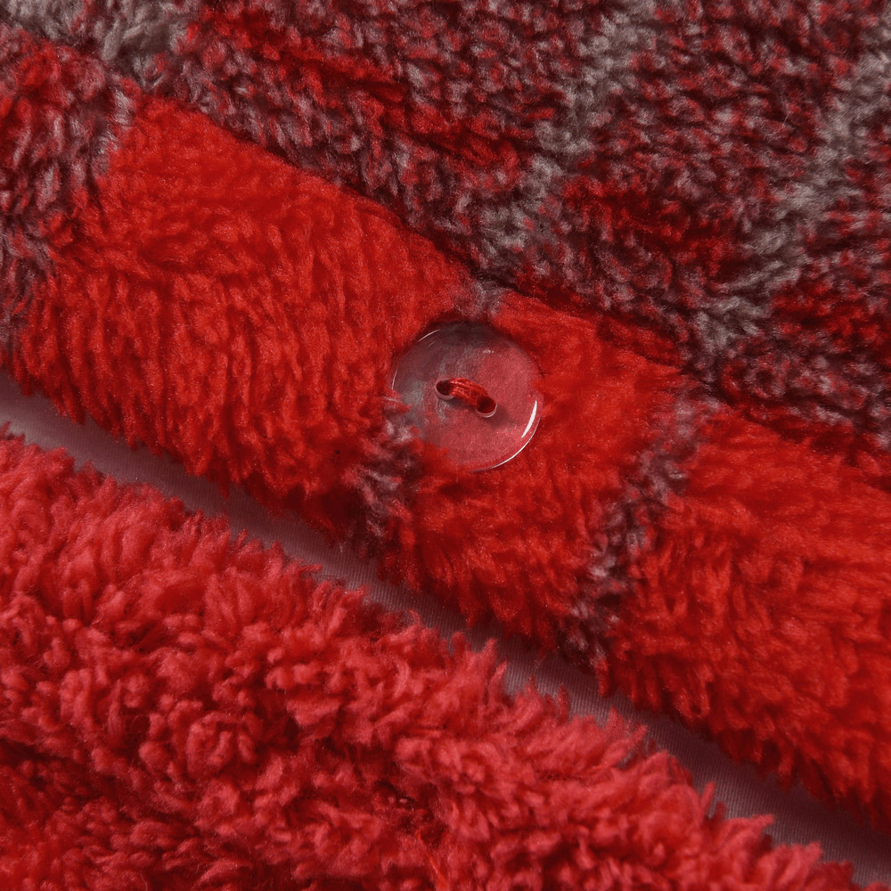 Velosso Double Red Check Teddy Fleece Duvet Set Image 3