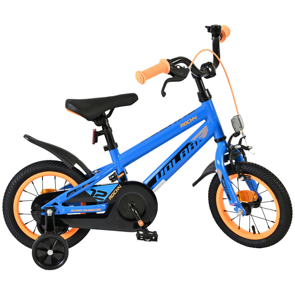 Volare Rocky Kids 12 inch Blue Bike with Stabilisers Image 3