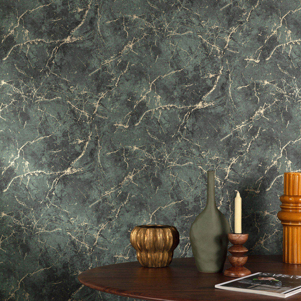 Grandeco Thassos Emerald Green Wallpaper Image 3