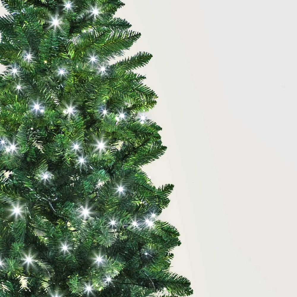 Shatchi Cool White LED Pre-Lit Slim Artificial Christmas Tree 6ft Image 4