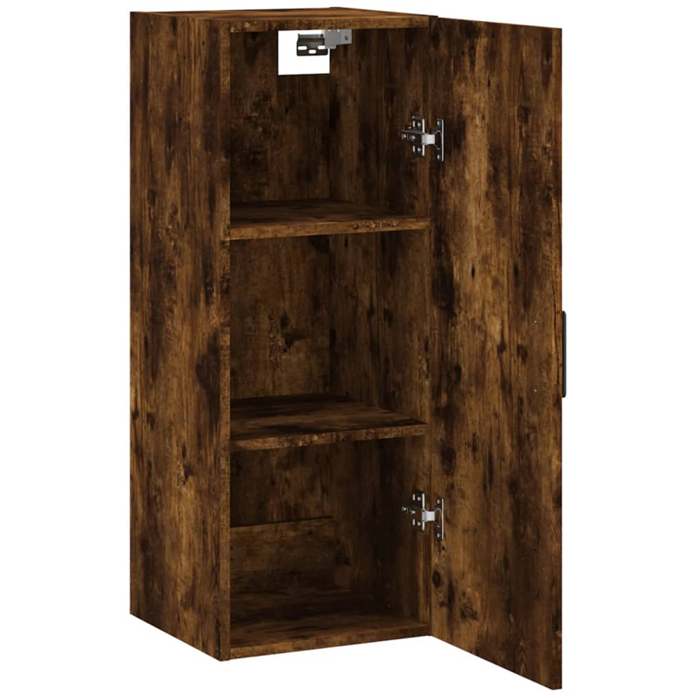 vidaXL Single Door Brown Smoked Oak Wall Mounted Cabinet Image 4