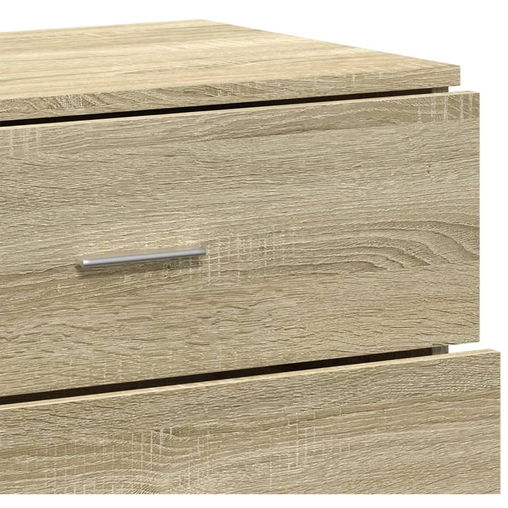 vidaXL 4 Drawer Sonoma Oak Sideboard Set of 2 Image 8