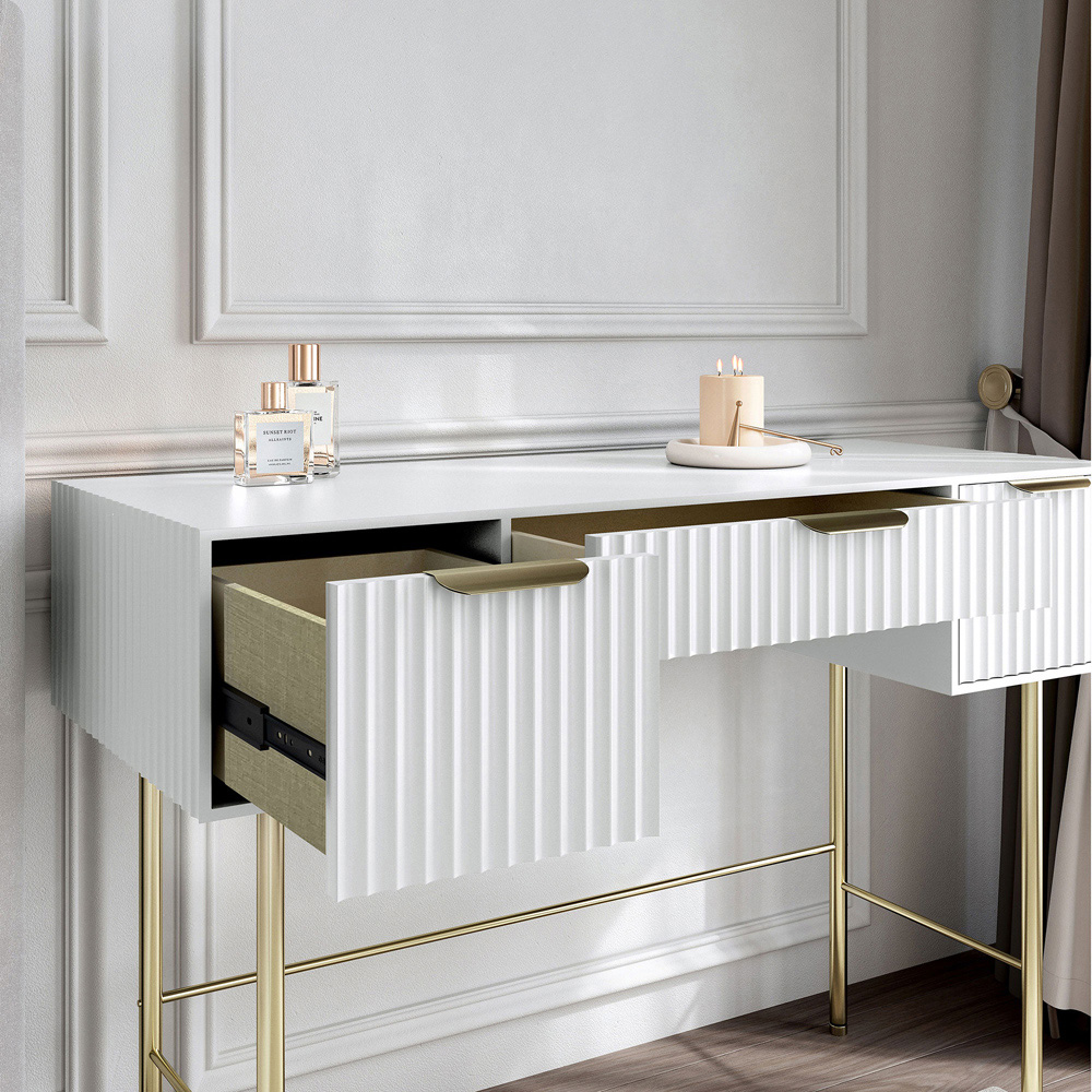 CARME Home Lara White Dressing Table Image 4