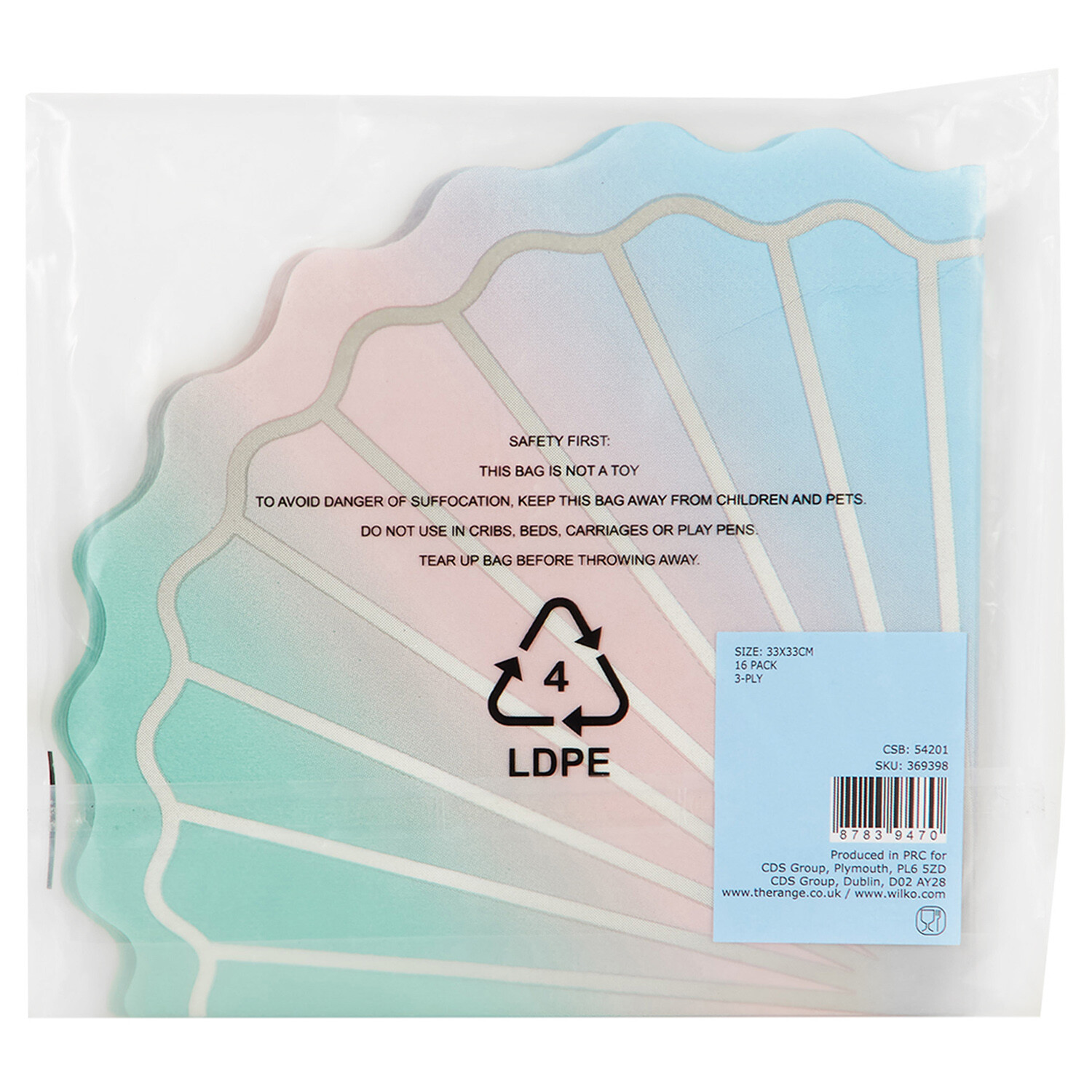 Mermaid Party Paper Napkins - Multicolour Image 3