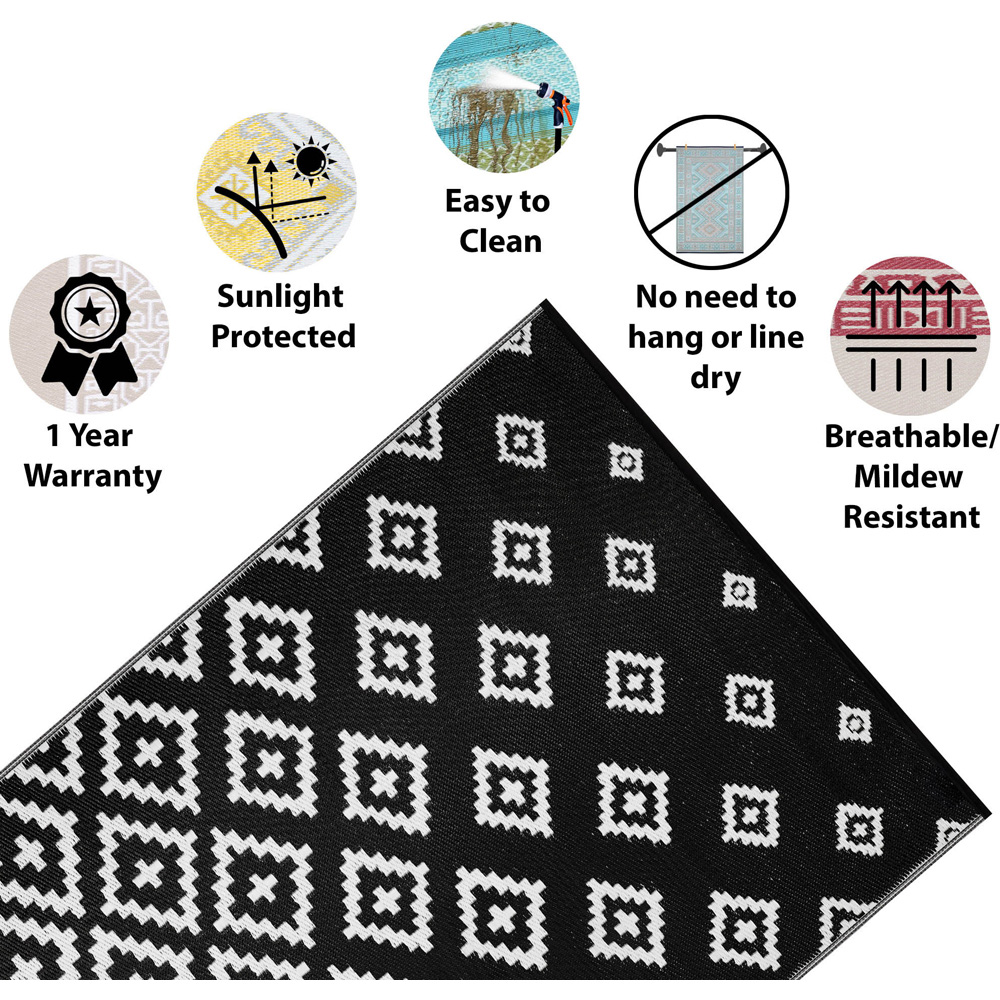Green Decore Bettina Black and White Outdoor Rug 120 x 180cm Image 3