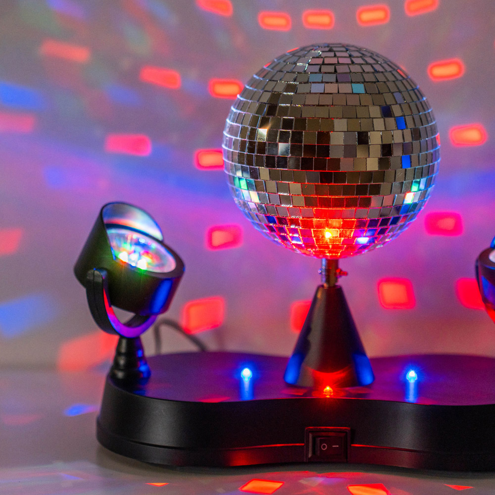 ValueLights Dolly Disco Ball Rotating LED Spotlight Table Lamp Image 3