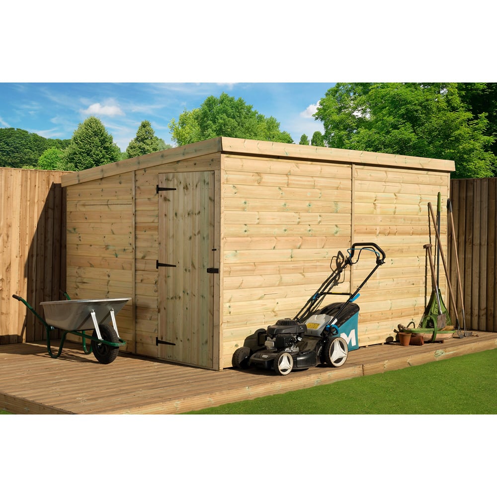 Empire Sheds 2000 9 x 8ft Tongue and Groove Pent Garden Shed Image 2