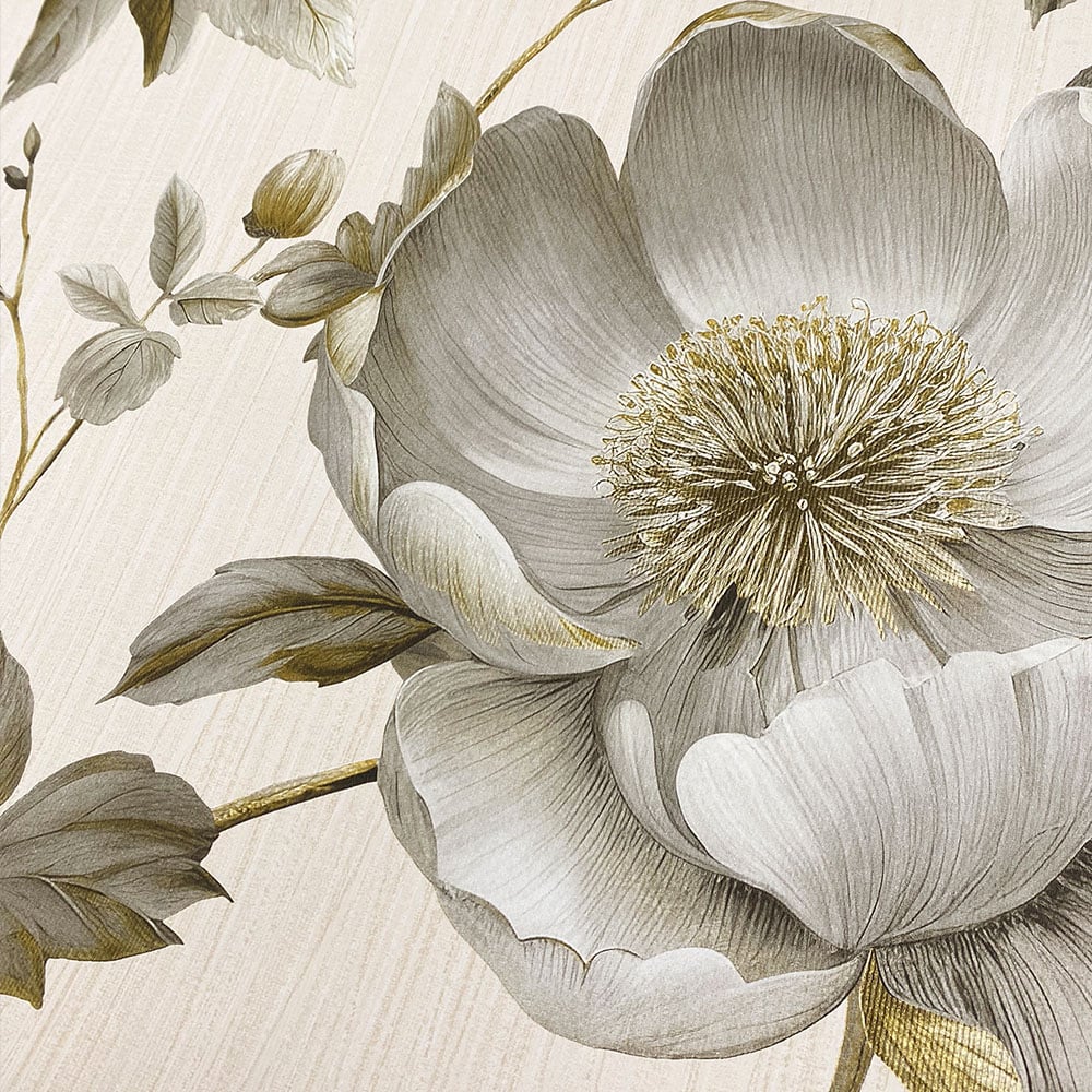 Muriva Alethia Floral Cream Wallpaper Image 4