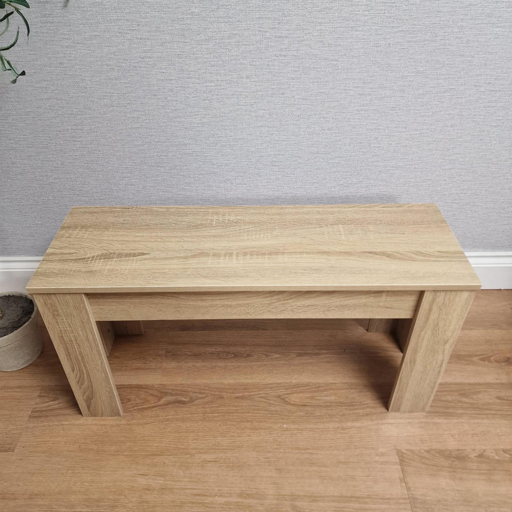 Portland 4 Seater Square Dining Table Set Oak Effect and Grey Image 3