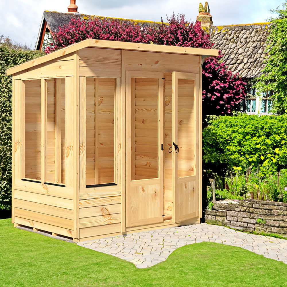 Shire Alora 6 x 4ft Overlap Pent Garden Summerhouse Image 2