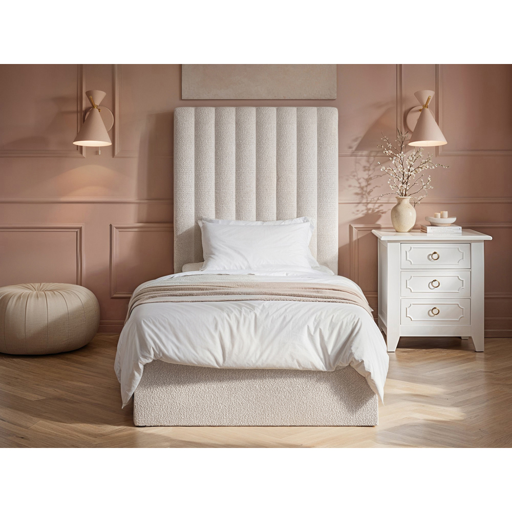 Flair Everley Single Cream Boucle Ottoman Bed Image 5