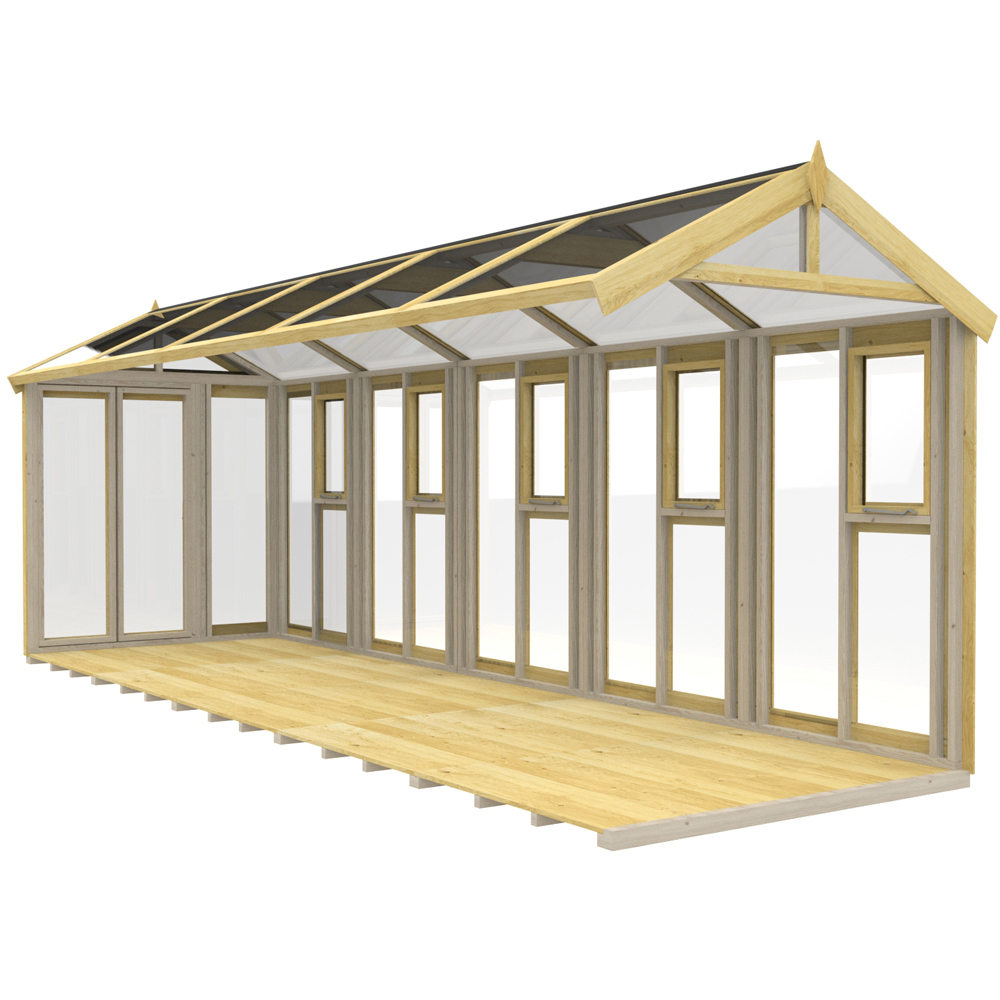 DIY Sheds Pressure Treated Tongue and Groove Timber and Glass 6 x 20ft Greenhouse Image 4