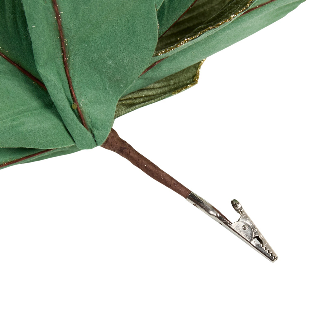 Large Poinsettia Clip Sage Image 3