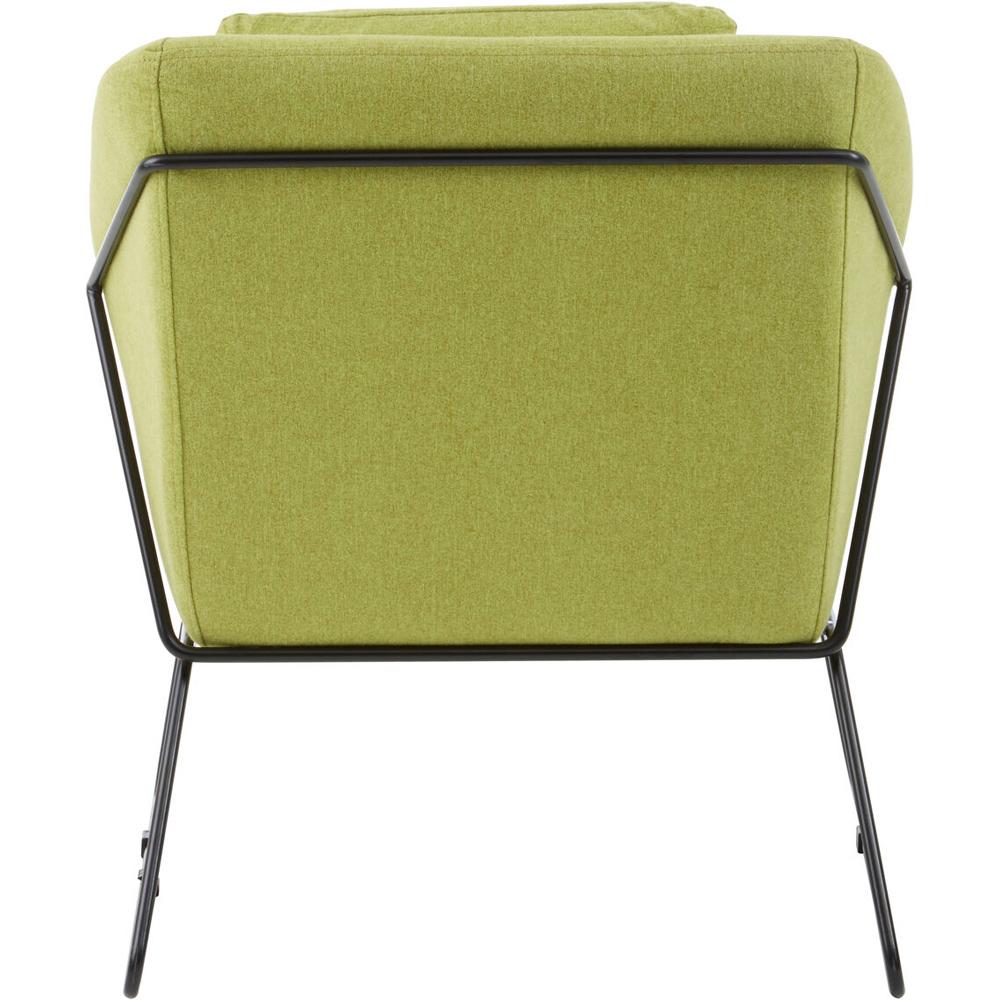 Premier Housewares Stockholm Black and Green Fabric Accent Chair Image 4