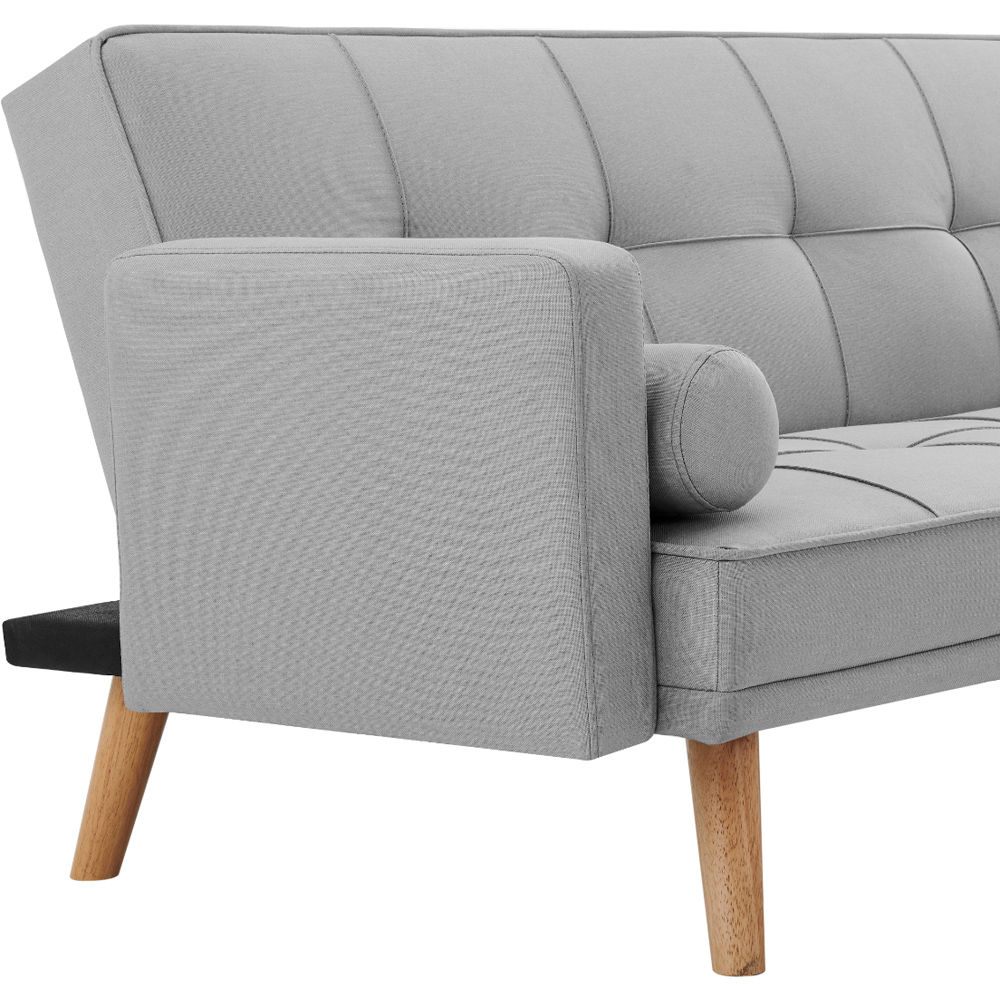 Home Detail Sarnia Double Sleeper Light Grey Fabric Sofa Bed Image 5