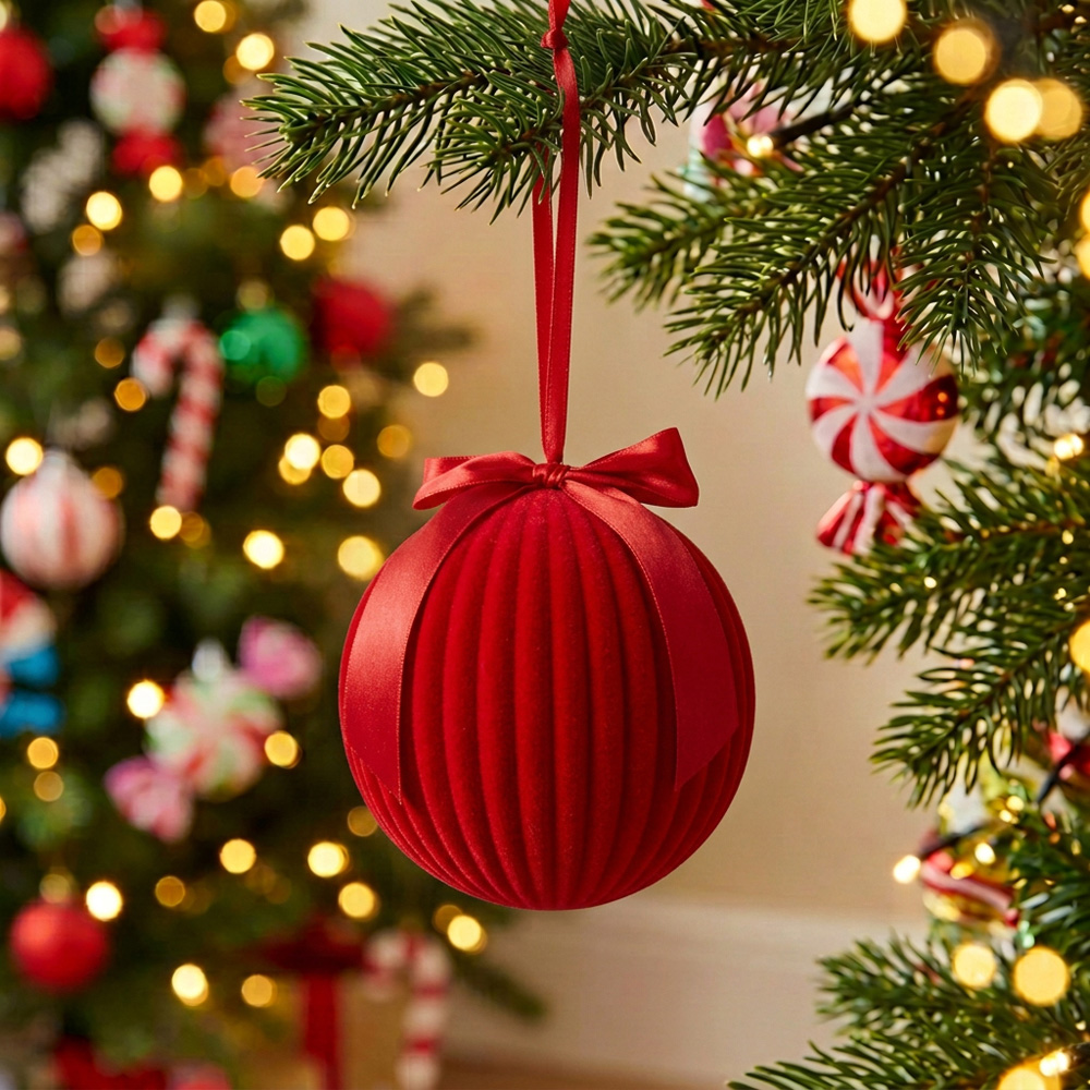 Tied with a Bow Bauble Red Image 2