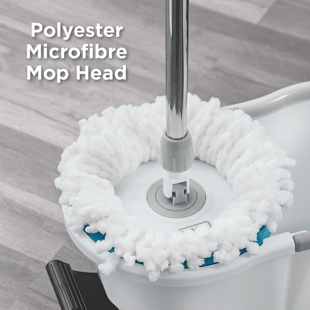 BLACK+DECKER BXBK61519E White Pedal Spin Mop and Bucket Set Image 7