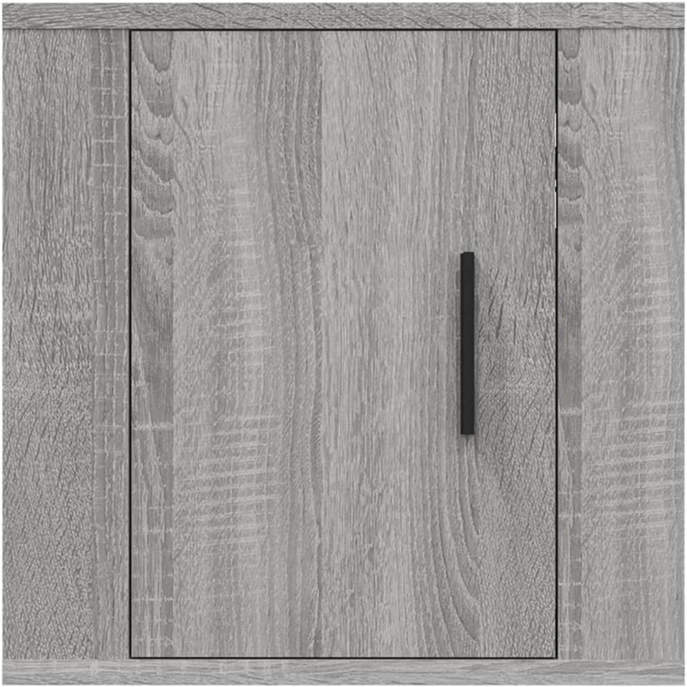 vidaXL Single Door Grey Sonoma Wall Mounted TV Cabinet Image 4