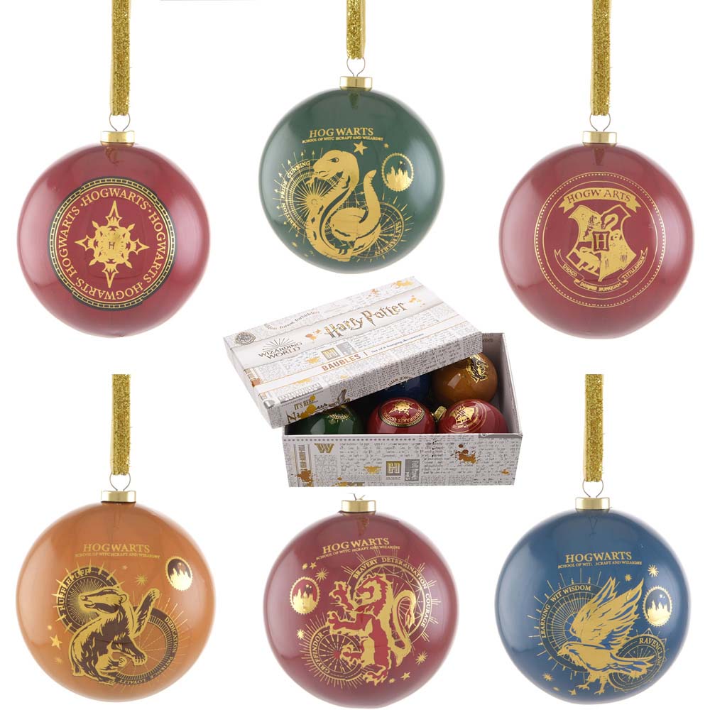 Harry Potter Yule Houses Baubles 6 Pack Image 1