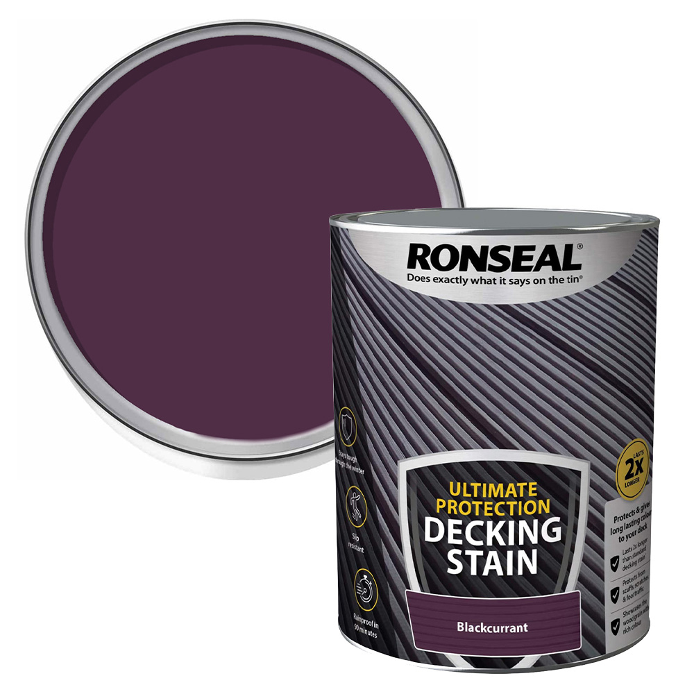 Ronseal Ultimate Protection Blackcurrant Decking Stain 5L Image 1