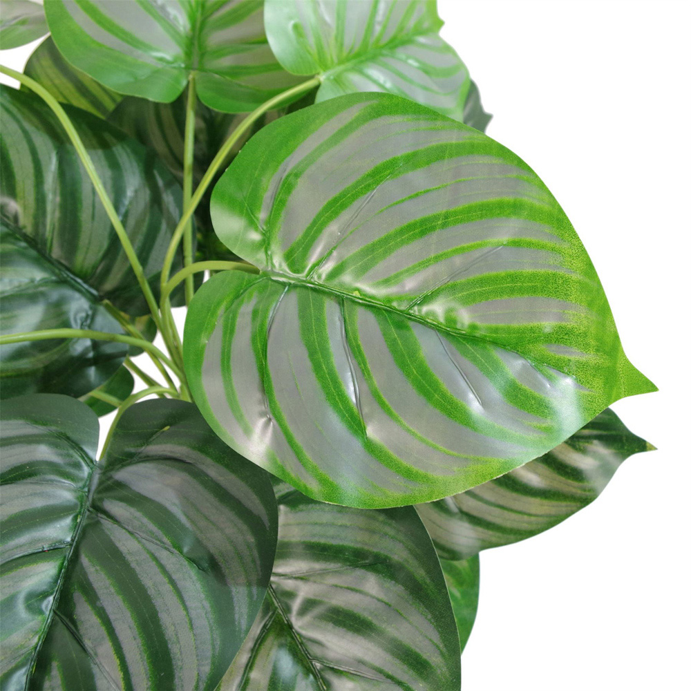 Leaf Artificial Green Stripe Leaf Plant Pot 60cm Image 2