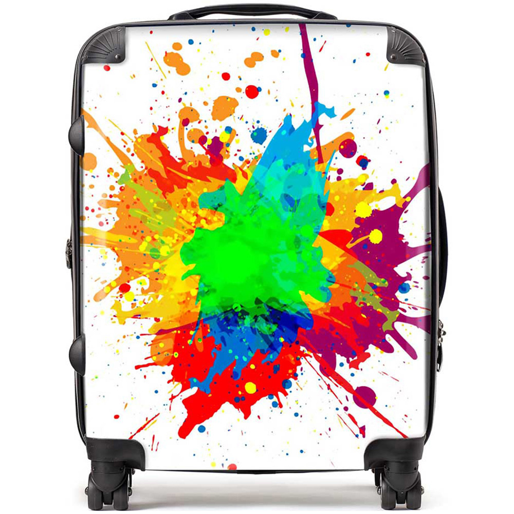 Warren Reed Designer Large Paint Splash Suitcase Image 1