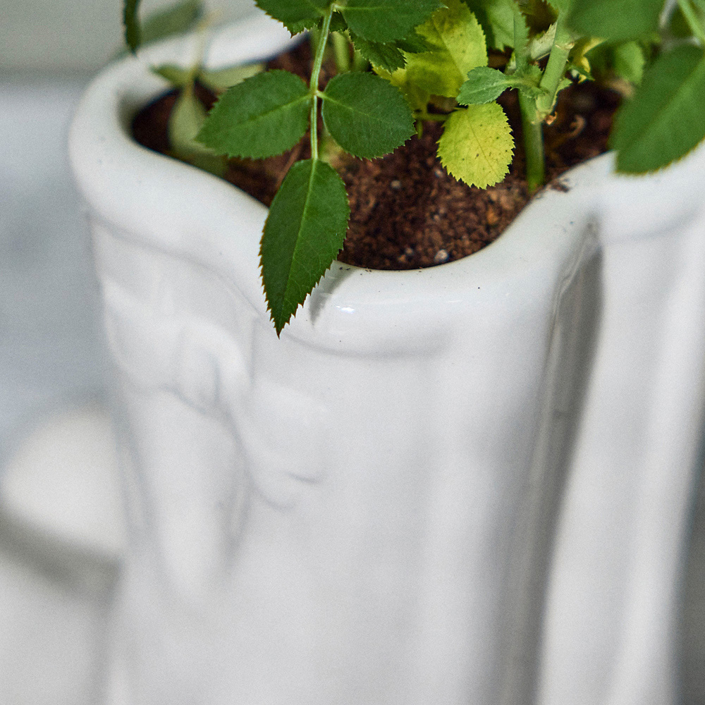 Dibor White Double Wellington Planter 29.5cm Image 5