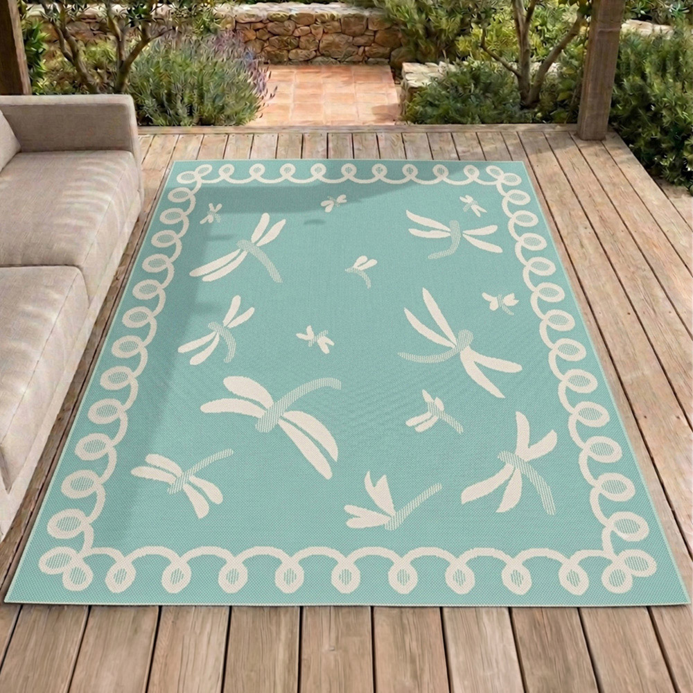 Portland Rugstyle Aqua Dragonfly Rug 200 x 290cm Image 1