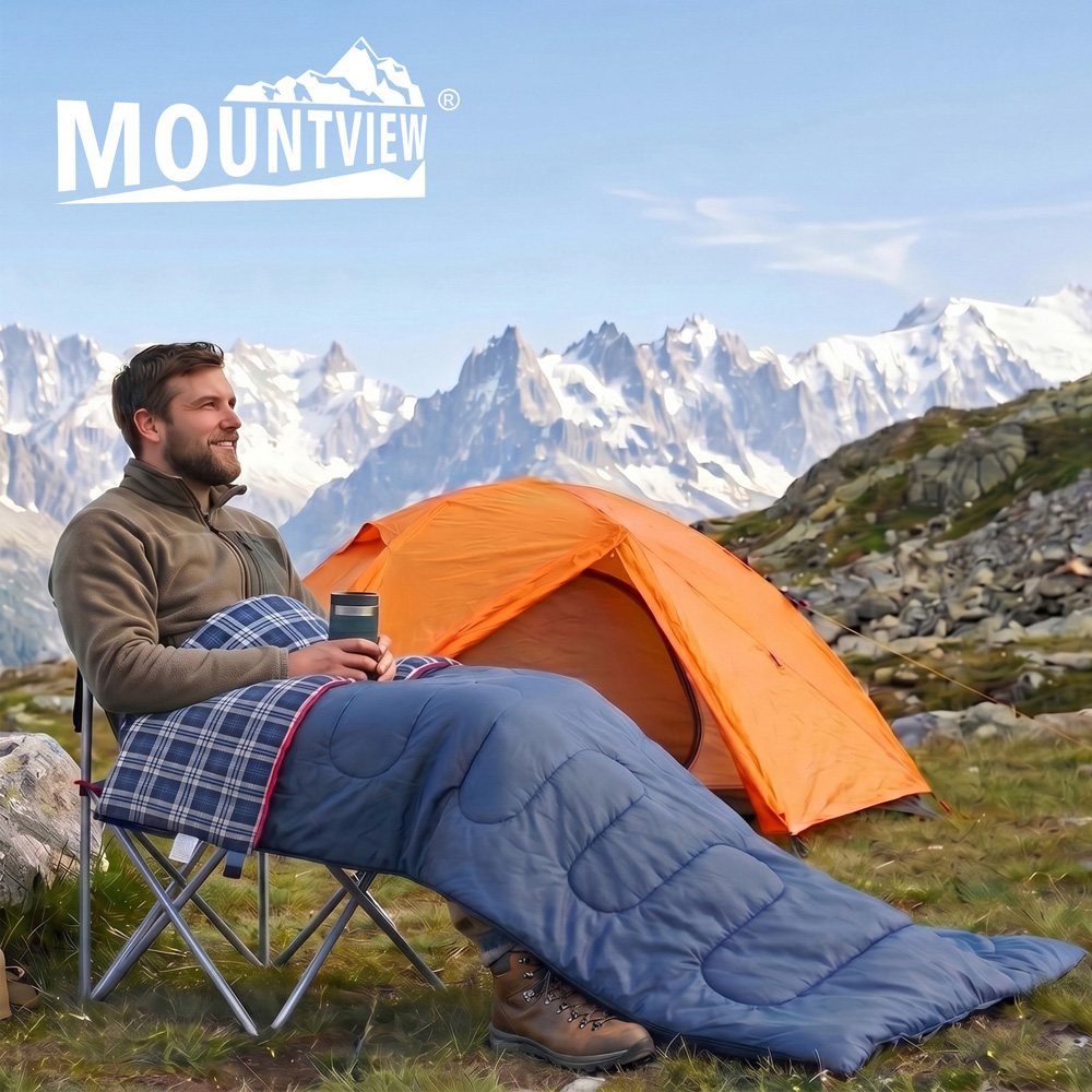 Mountview Single Adult Warm Soft Waterproof Camping Sleeping Bag Image 3