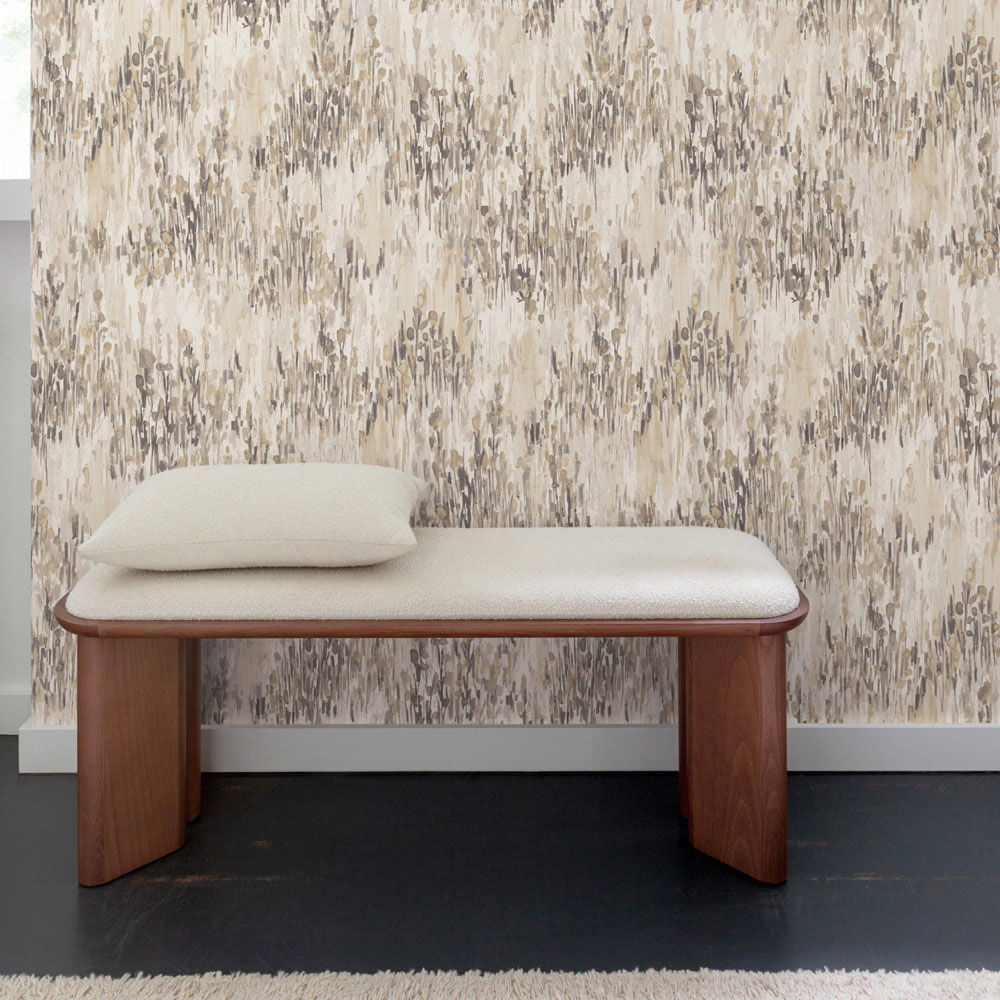 Grandeco Abstract Grasses Taupe Wallpaper Image 2