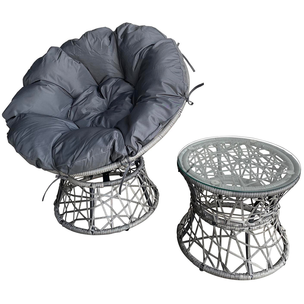 Miami Swivel Chair Set - Grey Image 3