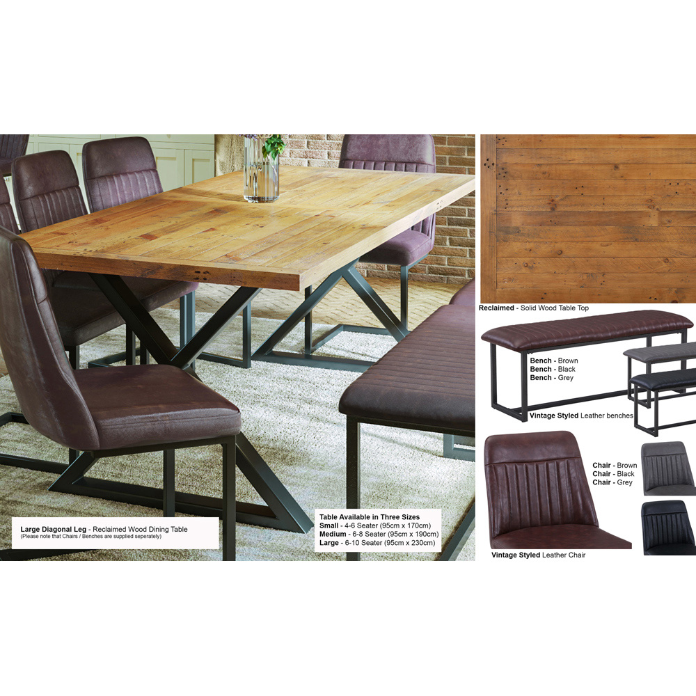 Baumhaus Urban Elegance 10 Seater Reclaimed Table Image 3