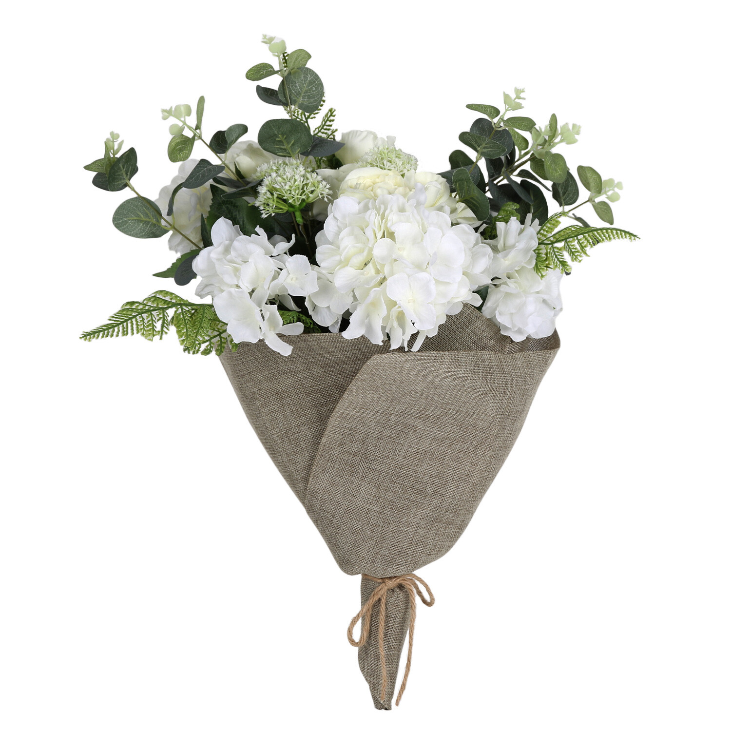 Large White Floral Artificial Bouquet Image