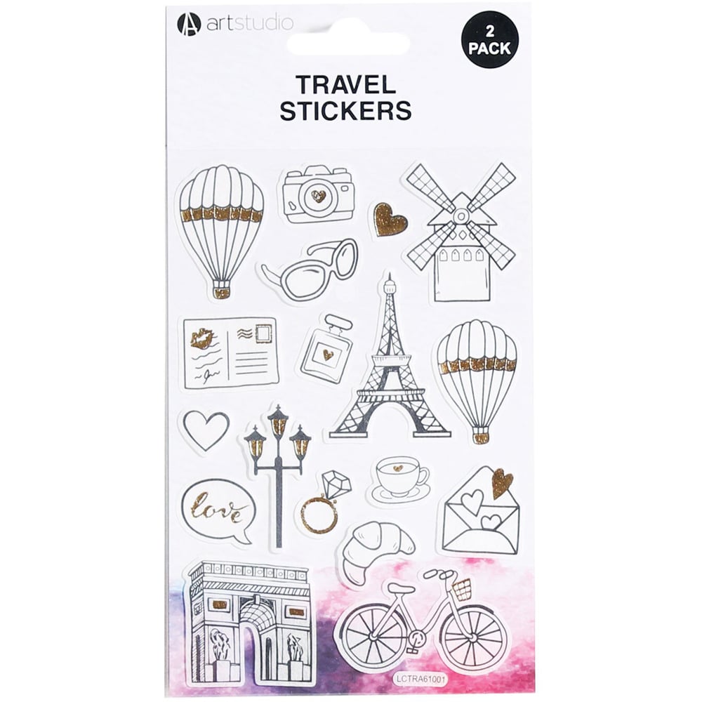 Pack of Two Art Studio Travel Stickers Image 3