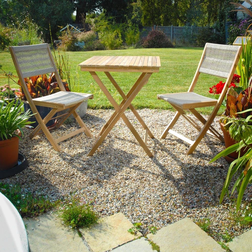 Garden Gear Arwen 2 Seater Acacia Hardwood Rope Bistro Set Image 6