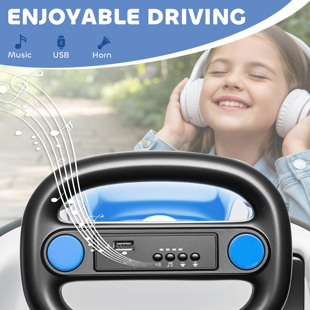 Tommy Toys Kids Blue 360 Degree Rotating Ride On Bumper Car with Safety Belt Image 7